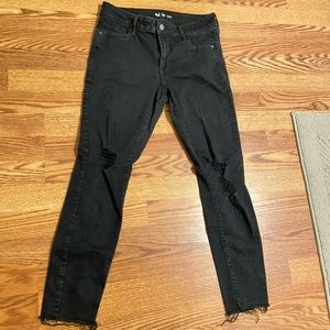 Old navy black distressed jeans